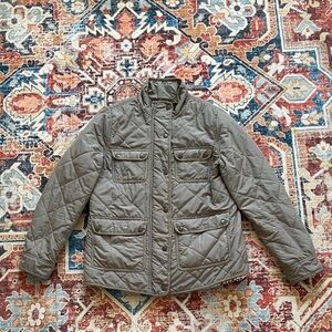 Women's Quilted Puffer Jacket - Olive